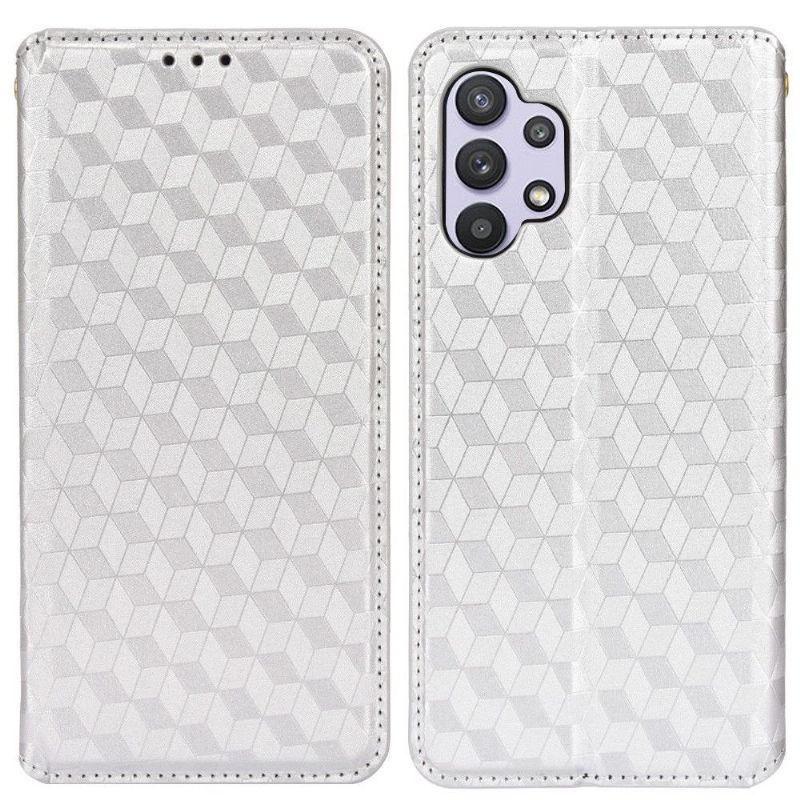 Flip Cover Samsung Galaxy A32 4G Anti-fald Læder Cover Designgeometri