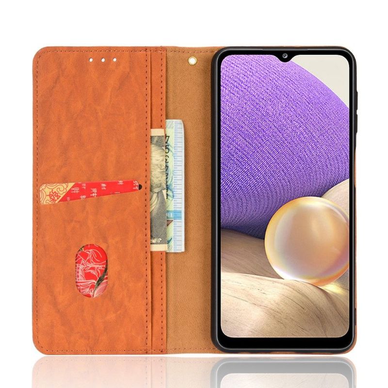 Flip Cover Samsung Galaxy A32 4G Anti-fald Læder Cover Retro Kunstlæder