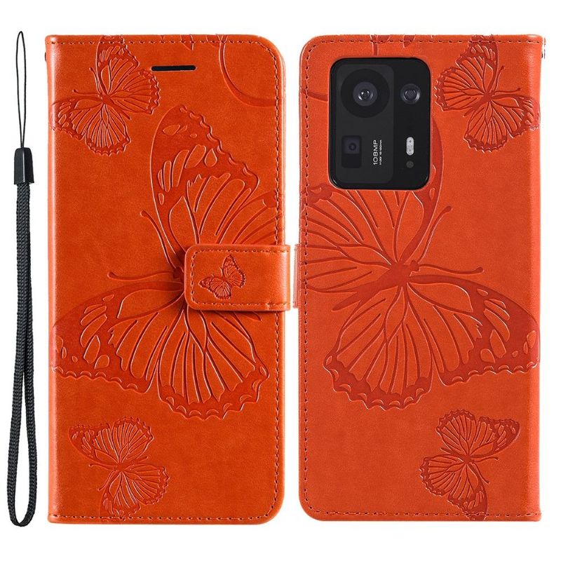 Flip Cover Xiaomi Mix 4 Supportfunktion Sommerfugle