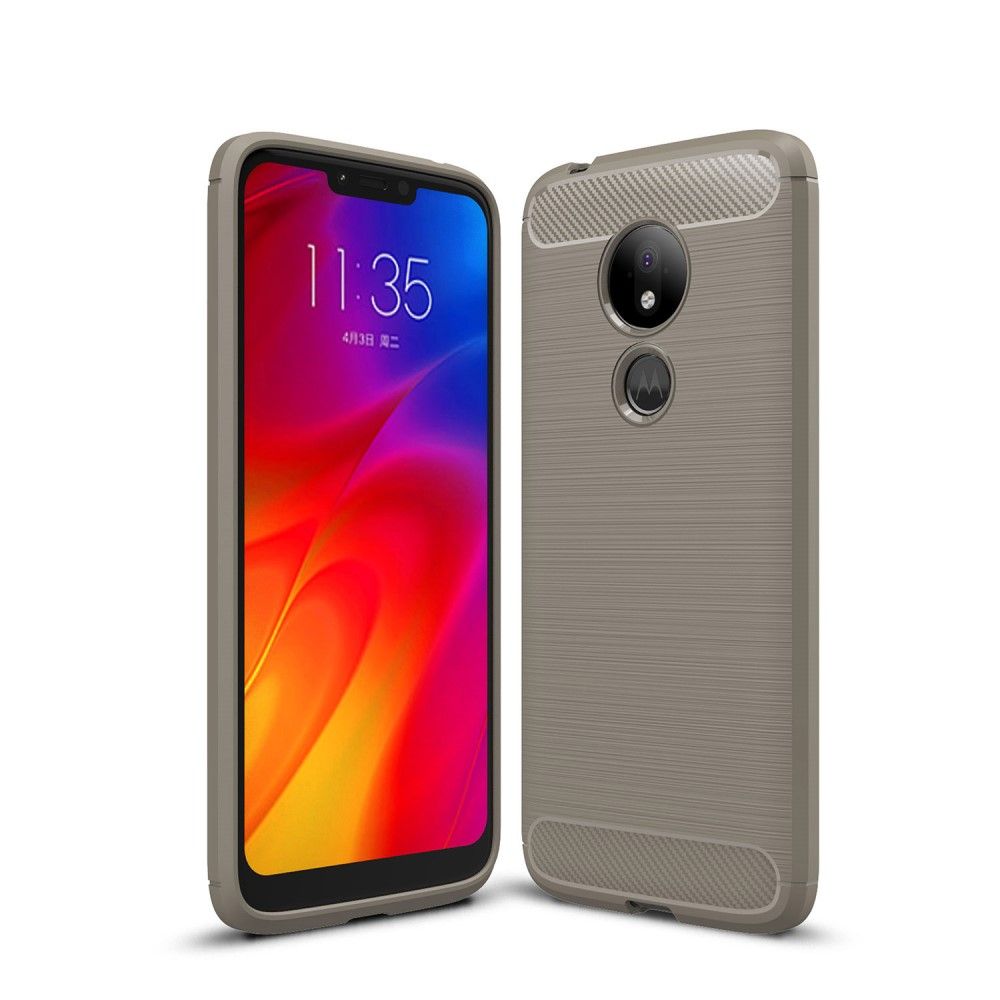 Cover Motorola Moto G7 Power Carbon Børstet Gel