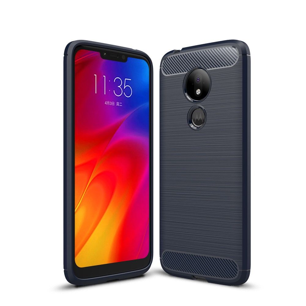 Cover Motorola Moto G7 Power Carbon Børstet Gel