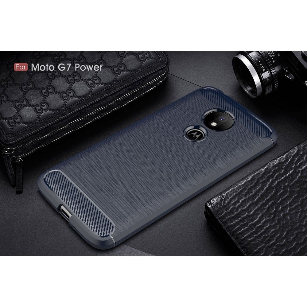 Cover Motorola Moto G7 Power Carbon Børstet Gel