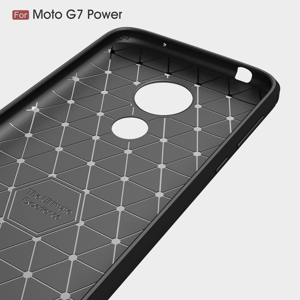 Cover Motorola Moto G7 Power Carbon Børstet Gel