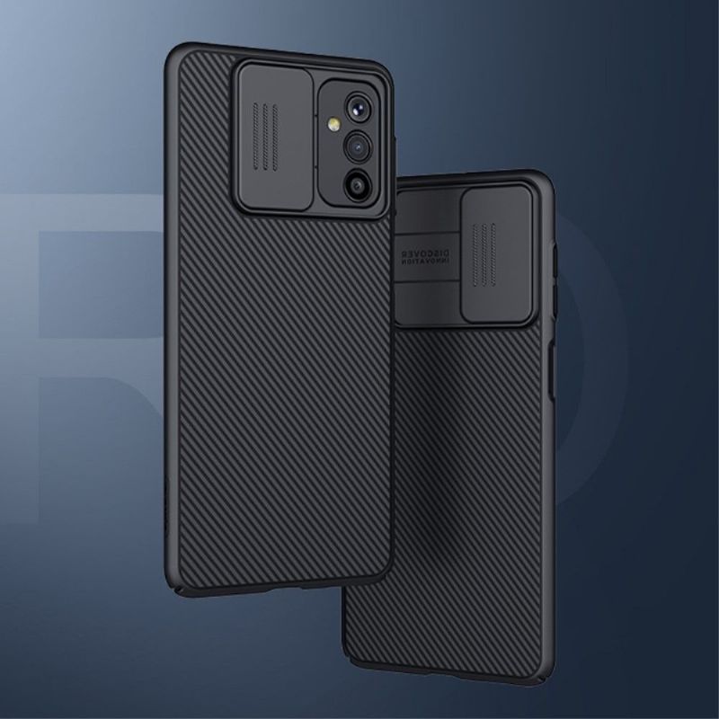 Cover Samsung Galaxy M52 5G Hemming Knastskærm Med Bageste Objektivdæksel