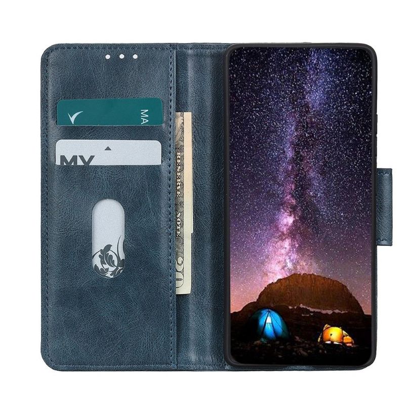 Flip Cover Samsung Galaxy M52 5G Læder Cover Foliostativ I Imiteret Læder