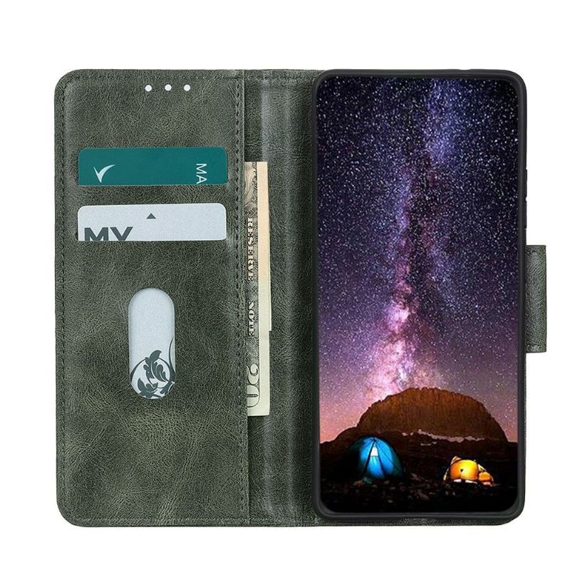 Flip Cover Samsung Galaxy M52 5G Læder Cover Foliostativ I Imiteret Læder