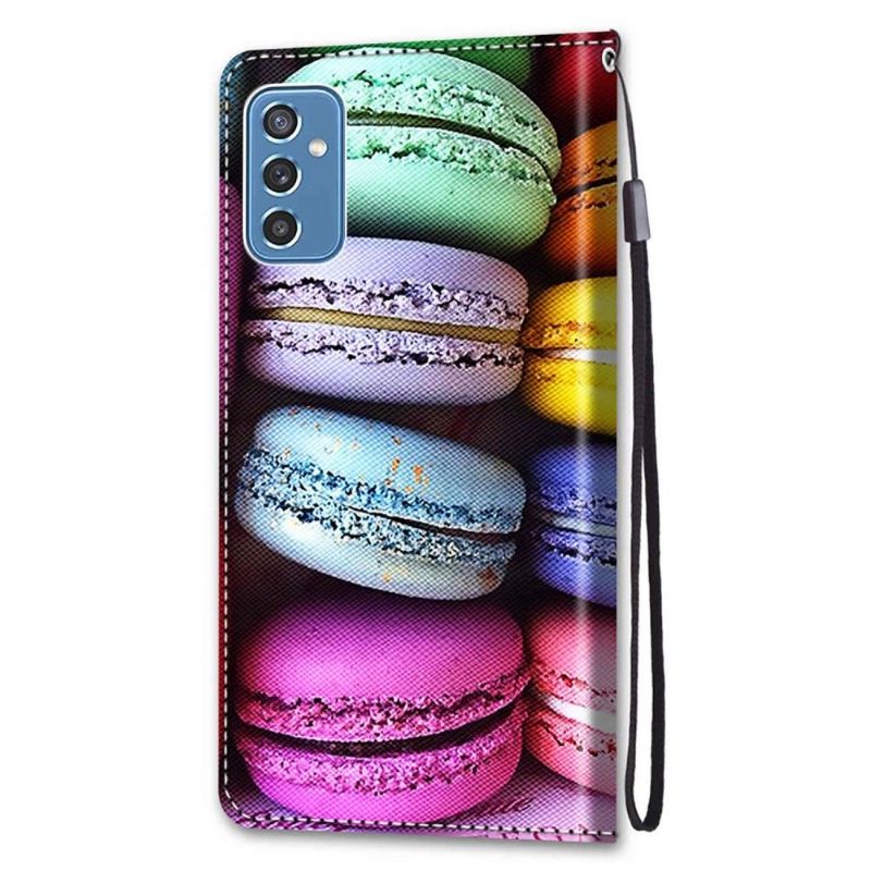 Læder Cover Samsung Galaxy M52 5G Original Makroner