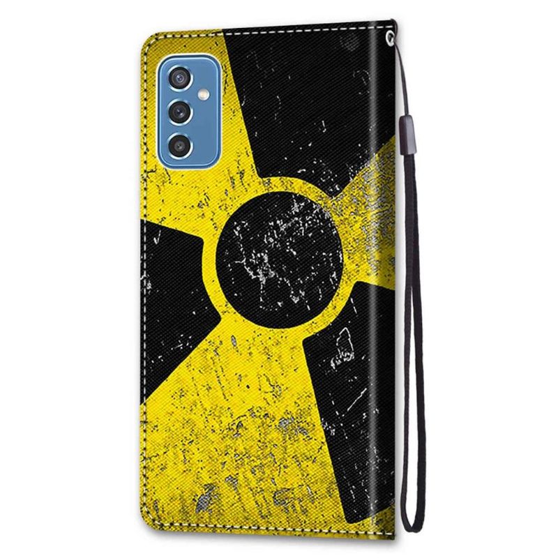 Læder Cover Samsung Galaxy M52 5G Original Radioaktivt Symbol
