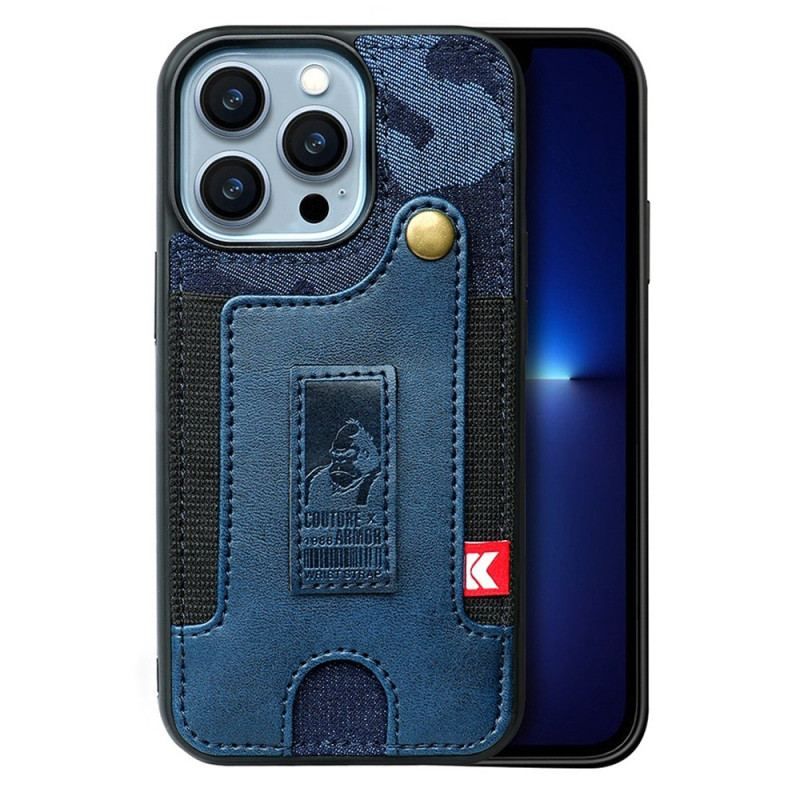 Cover iPhone 14 Kortholder Og Jeansrem