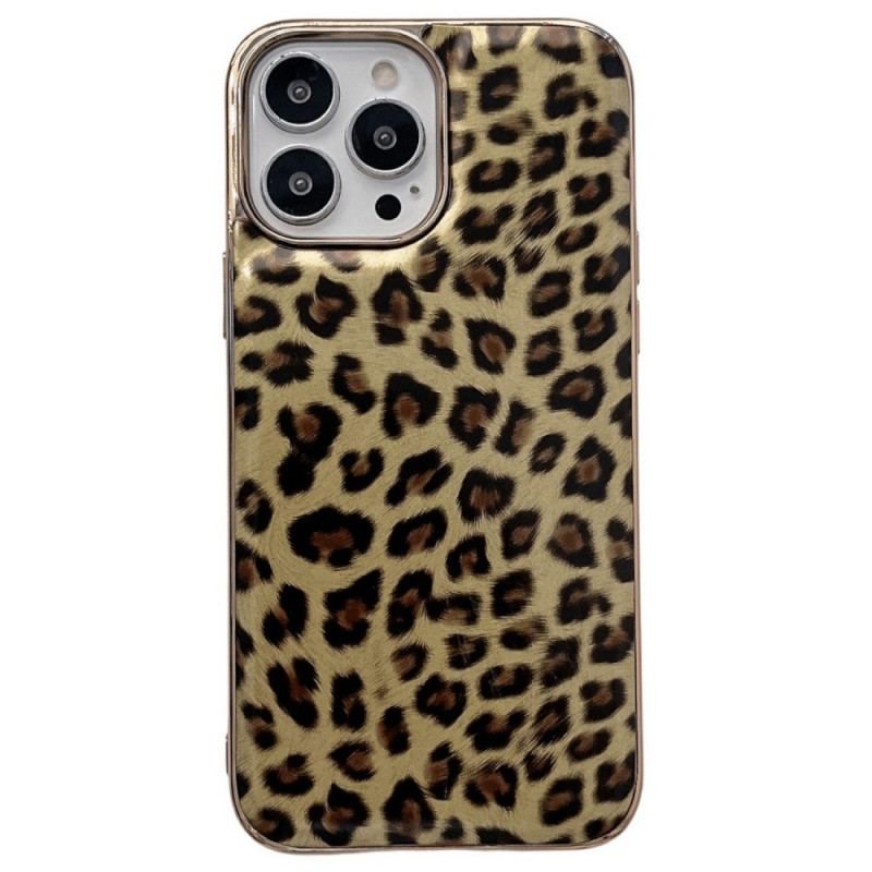 Cover iPhone 14 Leopard Hud Effekt