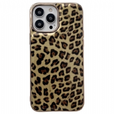 Cover iPhone 14 Leopard Hud Effekt