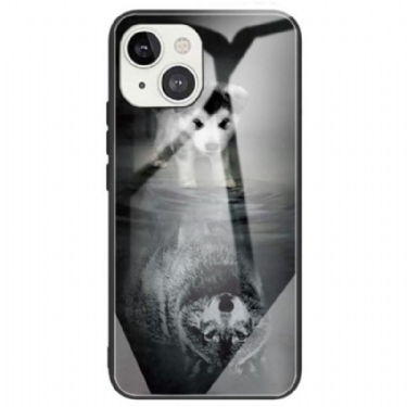 Cover iPhone 14 Puppy Dream Hærdet Glas
