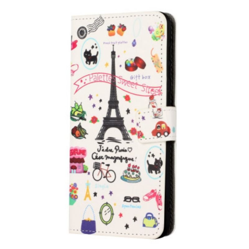 Flip Cover iPhone 14 Jeg Elsker Paris