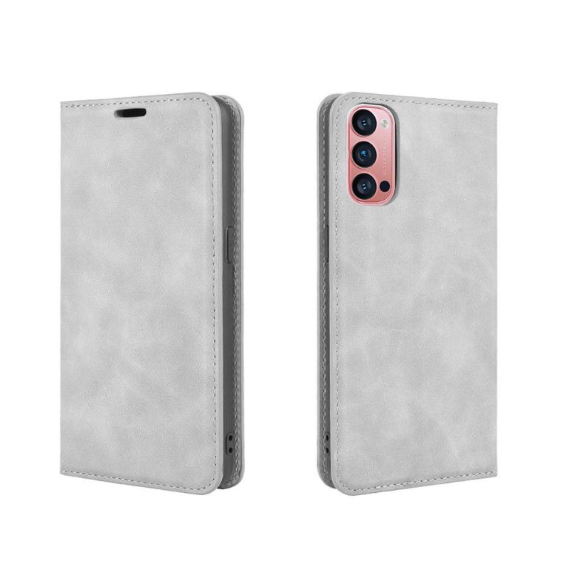 Flip Cover Oppo Reno 4 Pro 5G Business Retro Lædereffekt