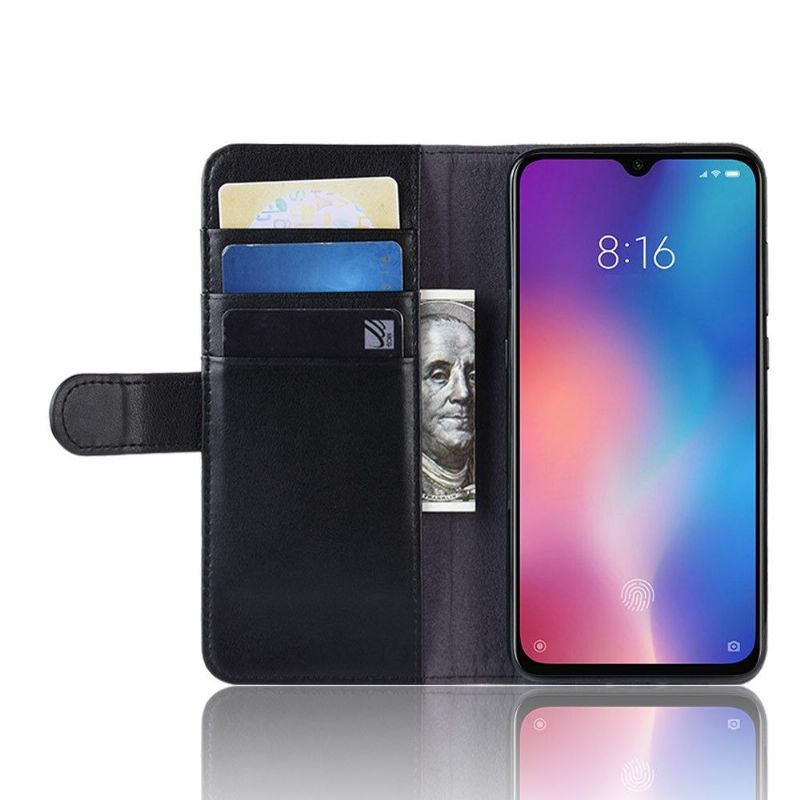 Case Xiaomi Mi 9 SE Original Premium Læder Kortholder - Sort