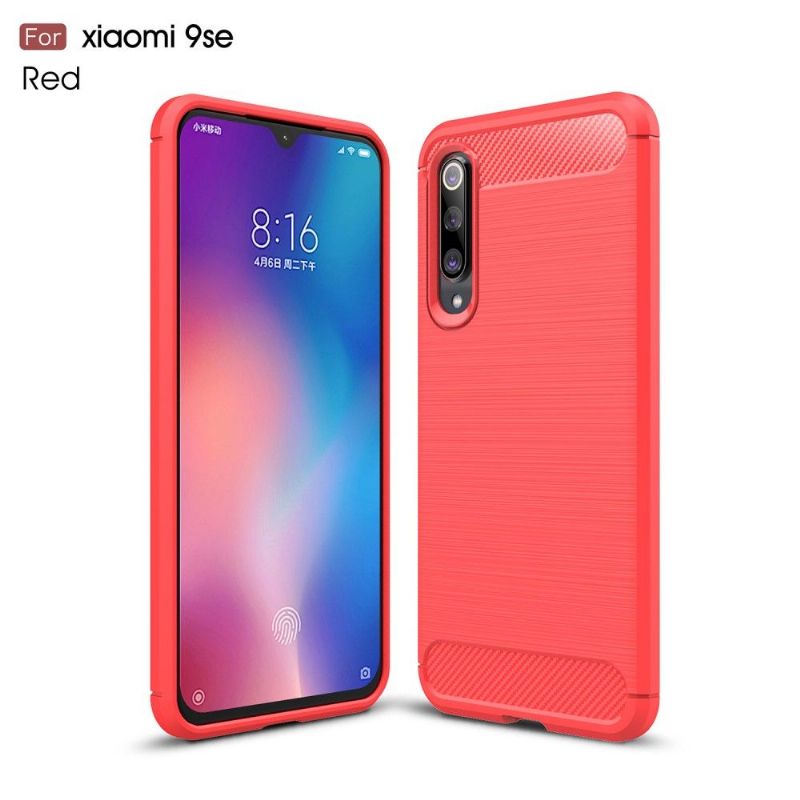 Cover Xiaomi Mi 9 SE Hemming Carbon Børstet Gel