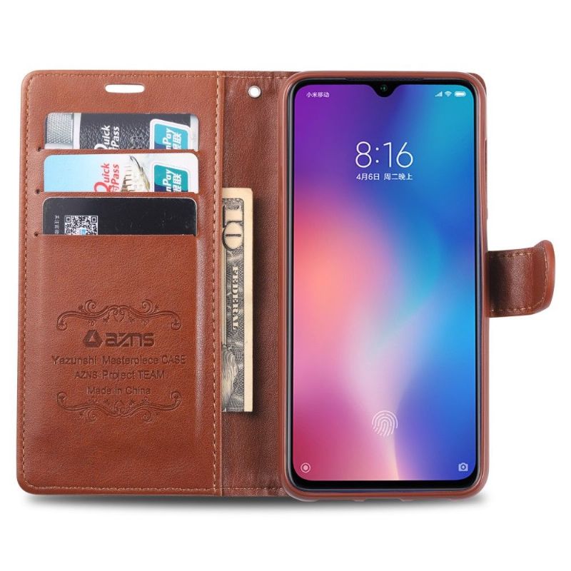 Etui Xiaomi Mi 9 SE Azns Imiteret Læder Kortholder