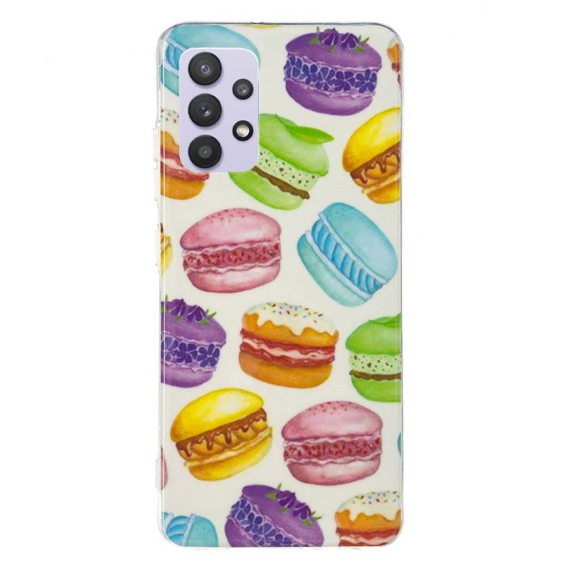 Cover Samsung Galaxy A32 5G Fluorescerende Macarons