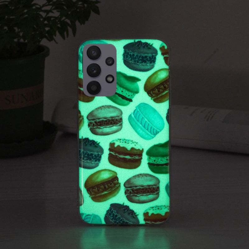 Cover Samsung Galaxy A32 5G Fluorescerende Macarons