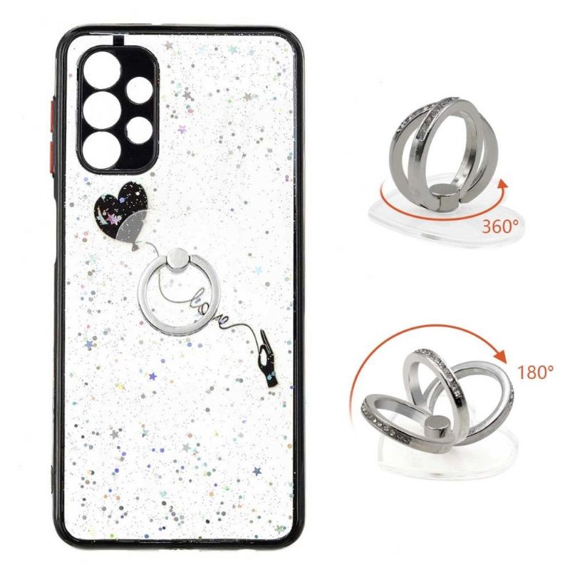 Cover Samsung Galaxy A32 5G Flyvende Hjerteballon Med Ring