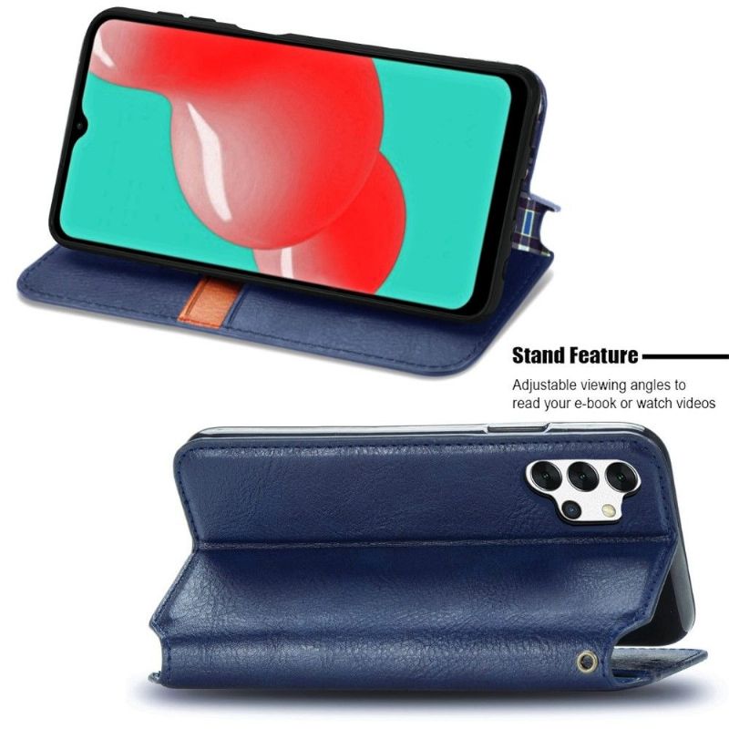 Flip Cover Samsung Galaxy A32 5G Anti-fald Kub Design Kortholder