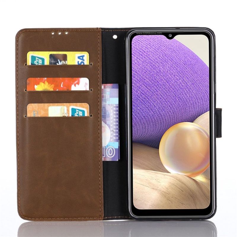 Flip Cover Samsung Galaxy A32 5G Hemming Retro Lædereffekt