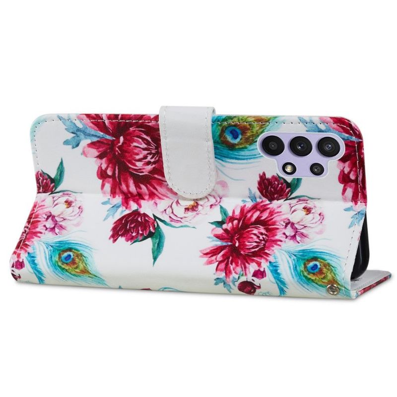 Flip Cover Samsung Galaxy A32 5G Påfugleblomst