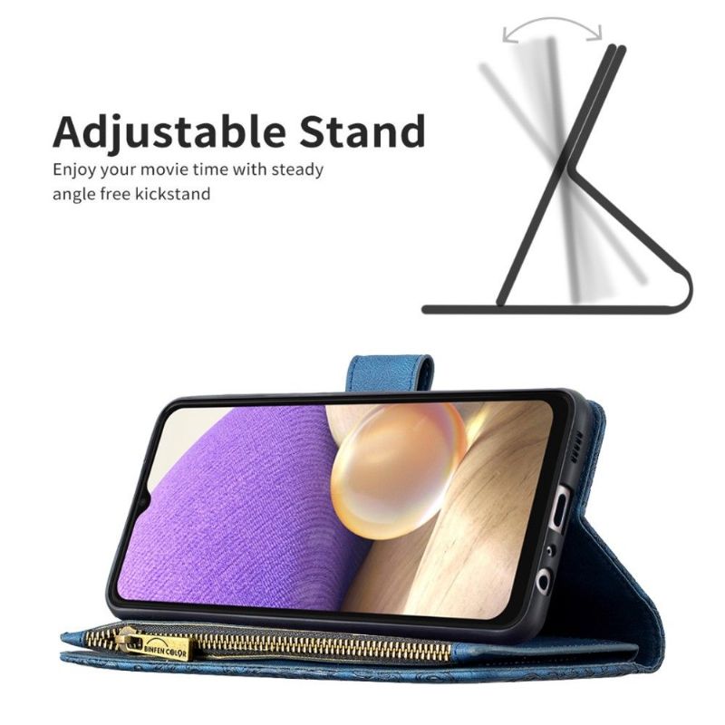 Læder Cover Samsung Galaxy A32 5G Original Punge Flyvende Sommerfugle