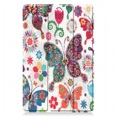 Cover Samsung Galaxy Tab S8 / Tab S7 Vintage Blomsterpenneholder