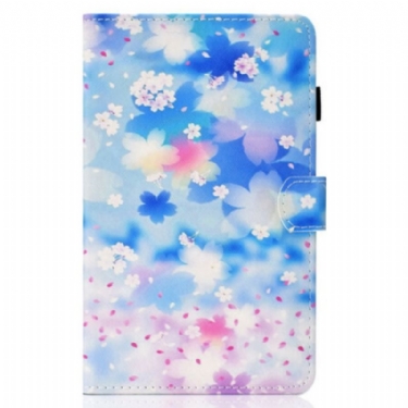 Flip Cover Samsung Galaxy Tab S8 / Tab S7 Akvarel Blomster