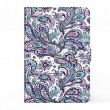 Flip Cover Samsung Galaxy Tab S8 / Tab S7 Paisley-mønster I Imiteret Læder