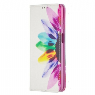 Cover Samsung Galaxy M12 / A12 Flip Cover Akvarel Blomst