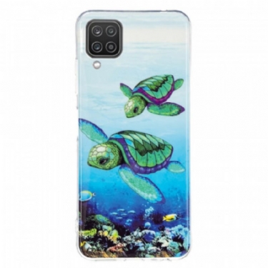 Cover Samsung Galaxy M12 / A12 Fluorescerende Skildpadder