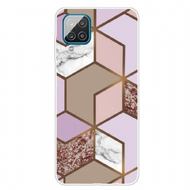 Cover Samsung Galaxy M12 / A12 Geometrisk Marmor