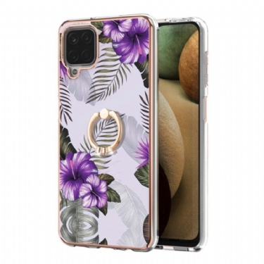 Cover Samsung Galaxy M12 / A12 Ring-bracket Blomster