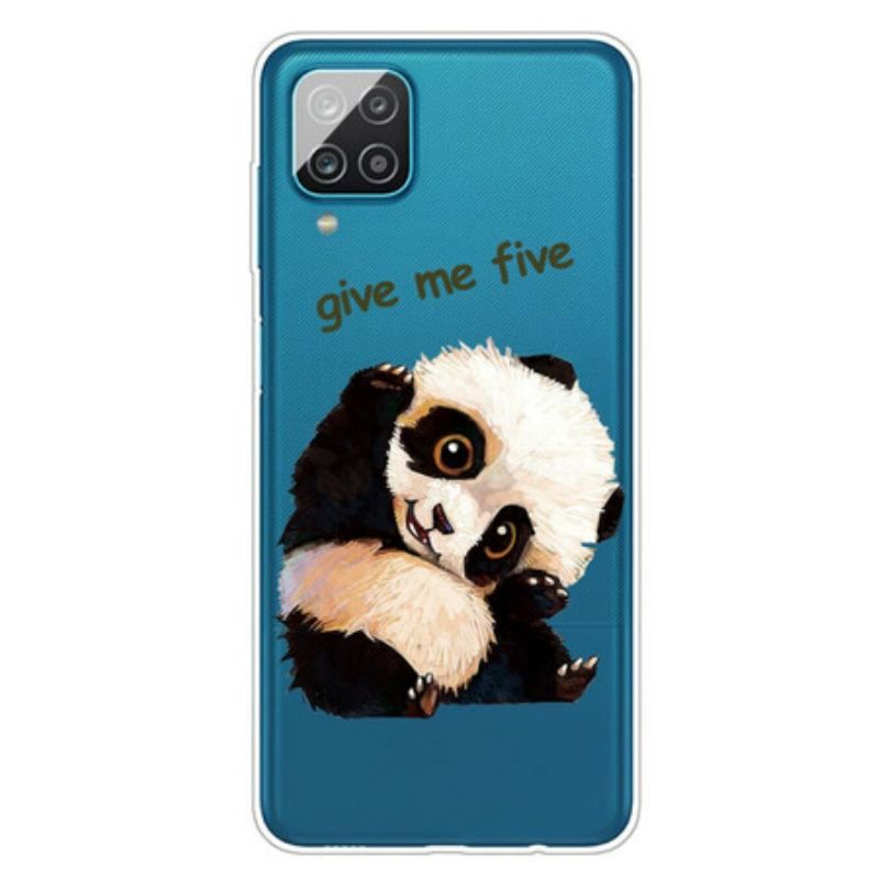 Cover Samsung Galaxy M12 / A12 Sømløs Panda Giv Me Five