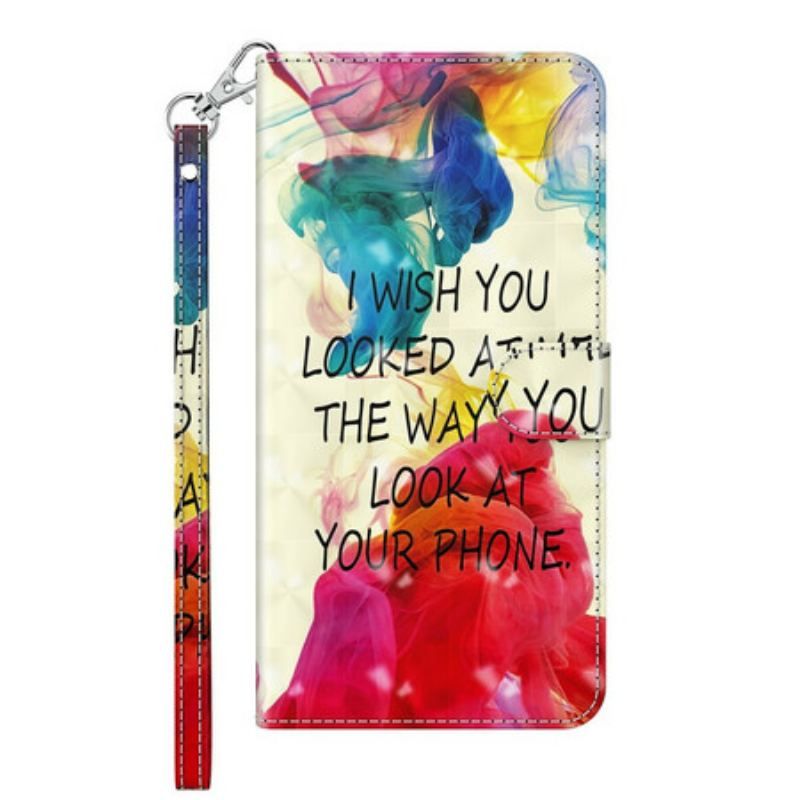 Flip Cover Samsung Galaxy M12 / A12 Light Spot I Wish With Lanyard