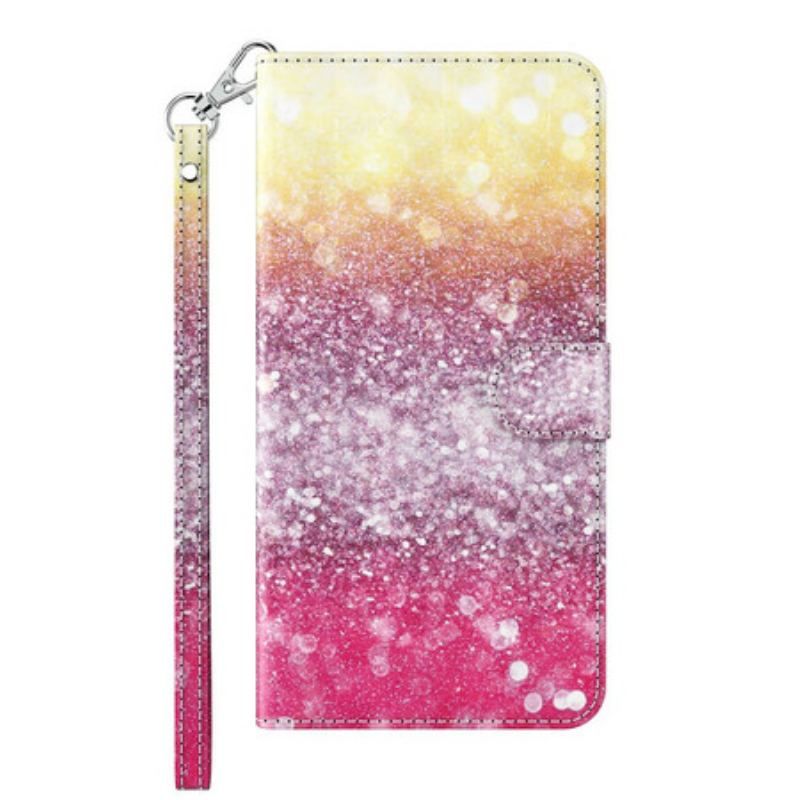 Flip Cover Samsung Galaxy M12 / A12 Magenta Glitter Gradient