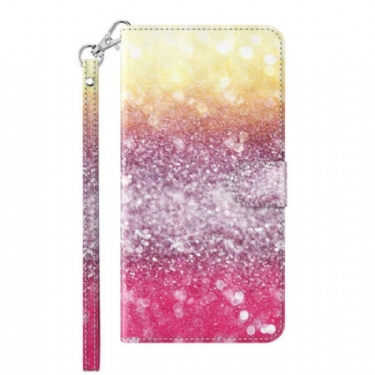 Flip Cover Samsung Galaxy M12 / A12 Magenta Glitter Gradient