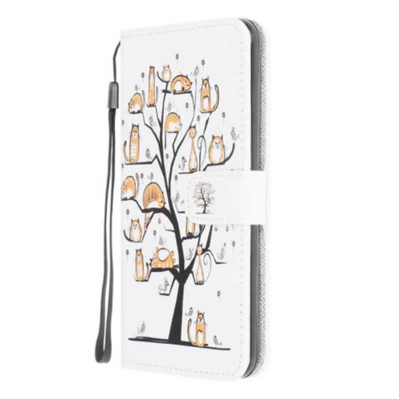 Flip Cover Samsung Galaxy M12 / A12 Med Snor Funky Cats Med Rem