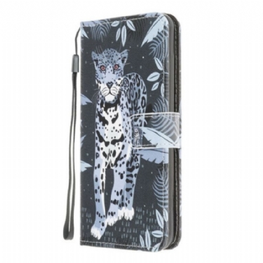 Flip Cover Samsung Galaxy M12 / A12 Med Snor Strappy Leopard