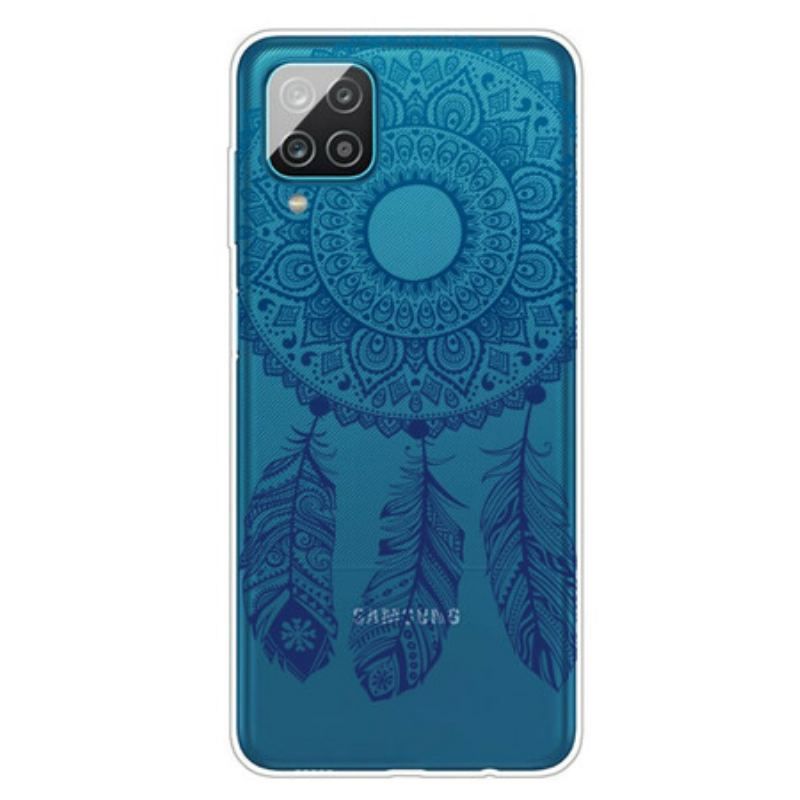 Mobilcover Samsung Galaxy M12 / A12 Mandala Med Enkelt Blomst