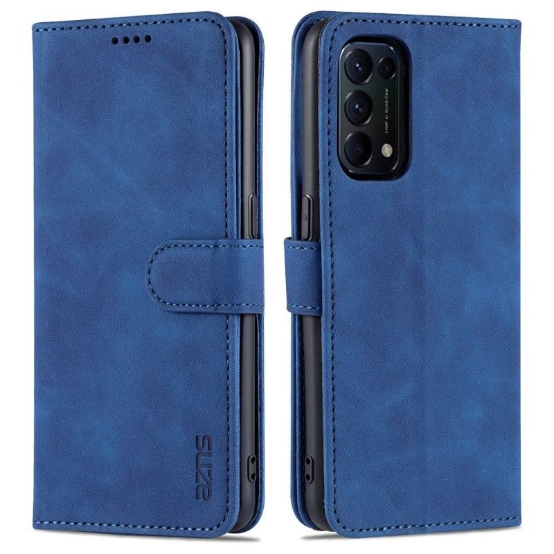 Flip Cover Etui Oppo Find X3 Lite Hemming Læder Cover Azns Folio Case Kortholder