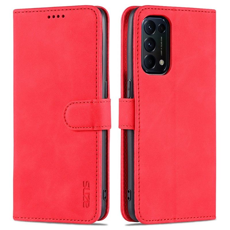 Flip Cover Etui Oppo Find X3 Lite Hemming Læder Cover Azns Folio Case Kortholder