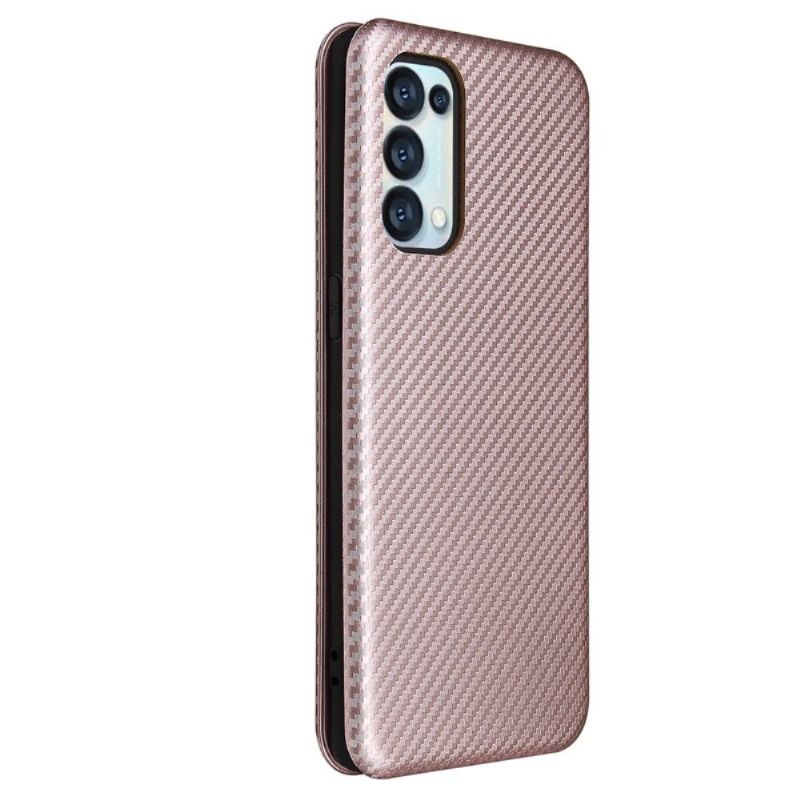 Læder Cover Oppo Find X3 Lite Carbon Fiber Style Kunstlæder