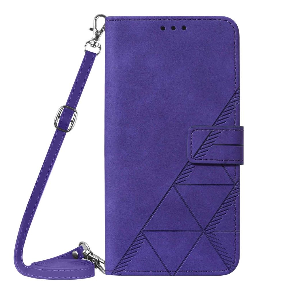 Flip Cover Sony Xperia 5 III Geometrisk Design Med Rem