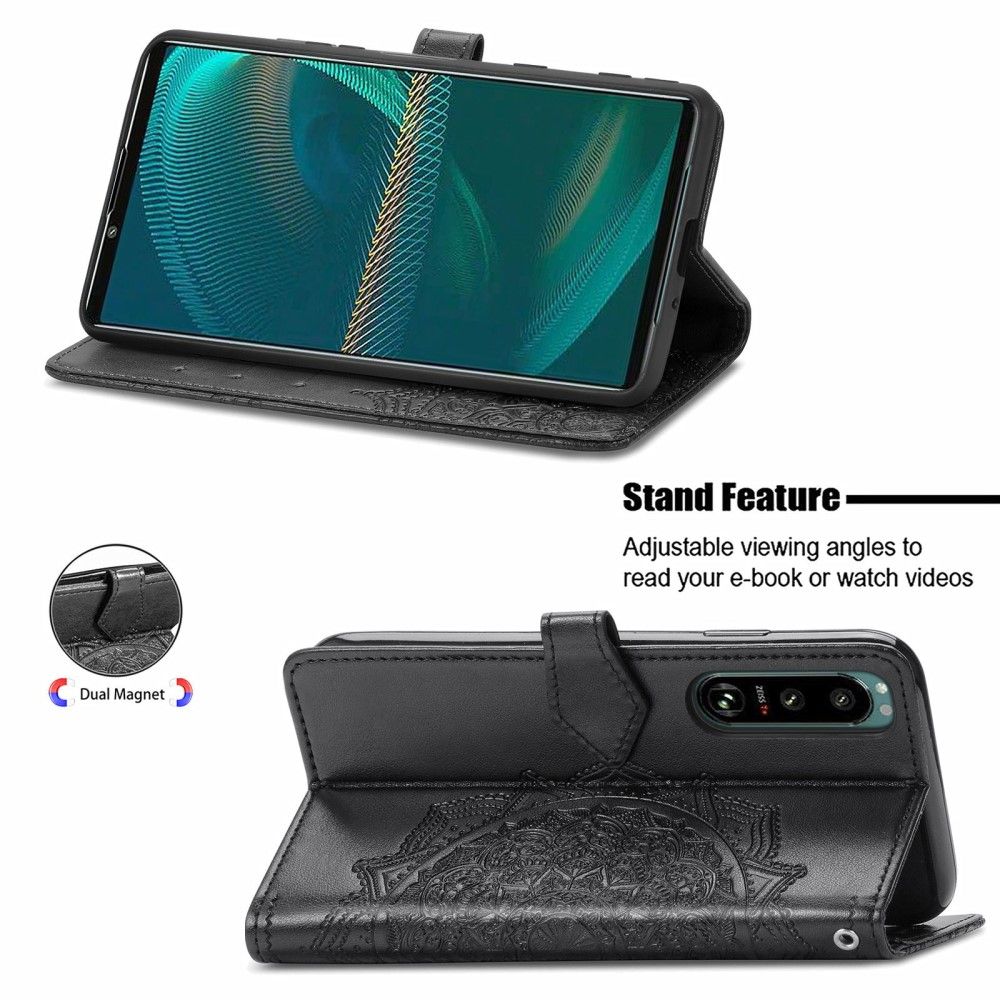 Flip Cover Sony Xperia 5 III Mandala Kortholder