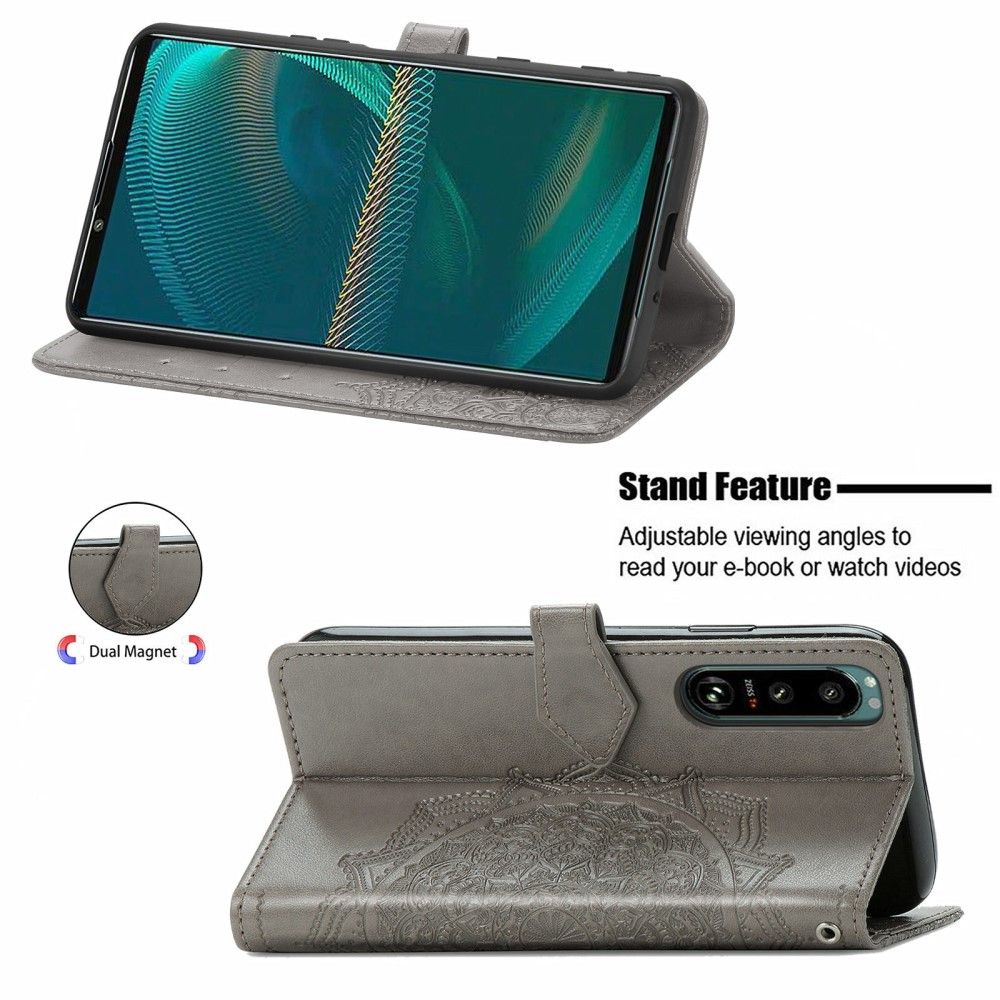 Flip Cover Sony Xperia 5 III Mandala Kortholder