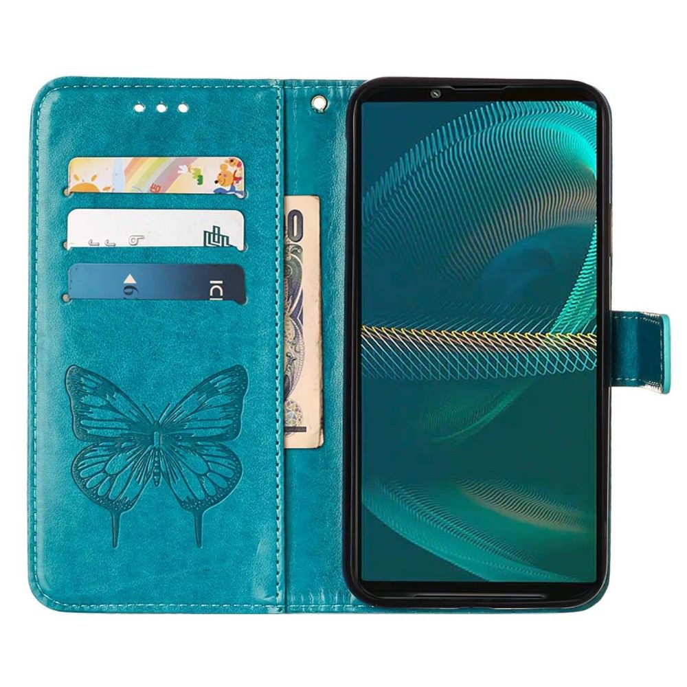 Flip Cover Sony Xperia 5 III Sommerfugleblomst Kortholder