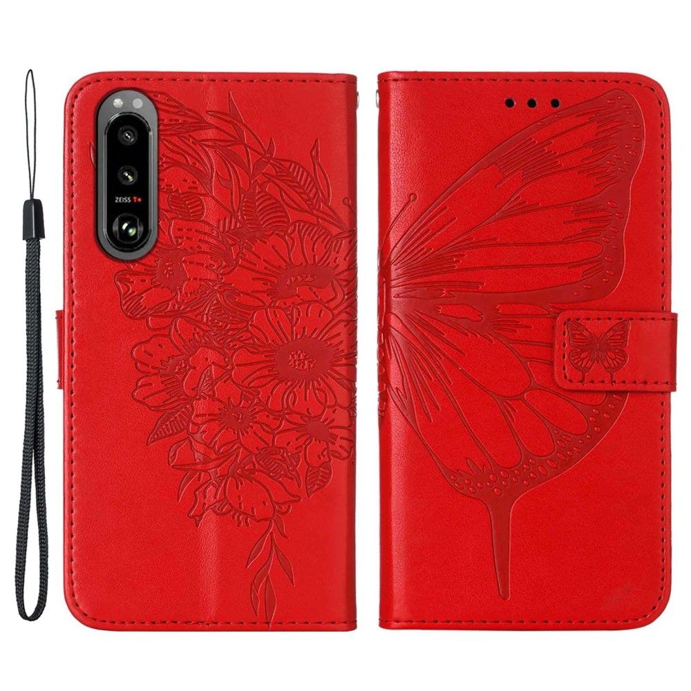 Flip Cover Sony Xperia 5 III Sommerfugleblomst Kortholder